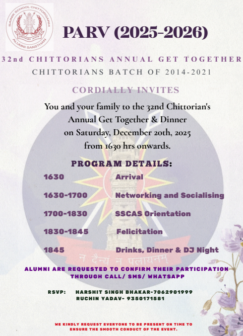 PARV (2025-2026)- 32nd Chittorians' Annual Get Together